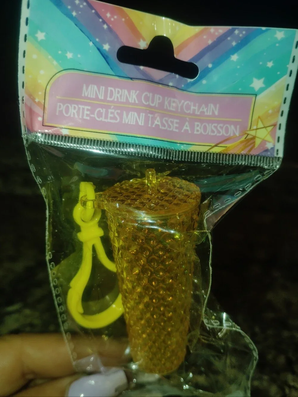 Gold Mini Drink Cup Keychain with Yellow Clip - Mini Stanley Dupe